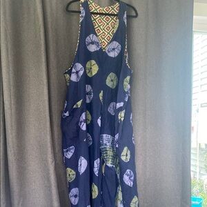 Jumpsuit with Vibrant Style blue on side B
